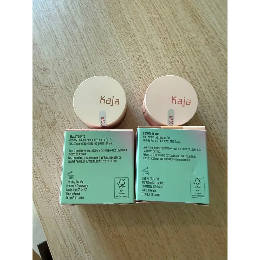 $56 KAJA Beauty Bento Eyeshadow Bundle Neutral Moment + Peach Madeline